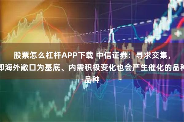 股票怎么杠杆APP下载 中信证券：寻求交集，即海外敞口为基底、内需积极变化也会产生催化的品种